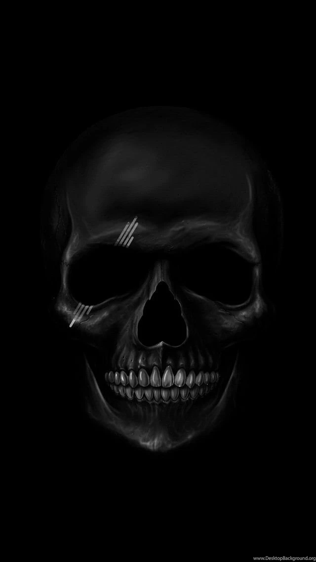 TAP AND GET THE FREE APP! Art Creative Black White Skull HD iPhone ...