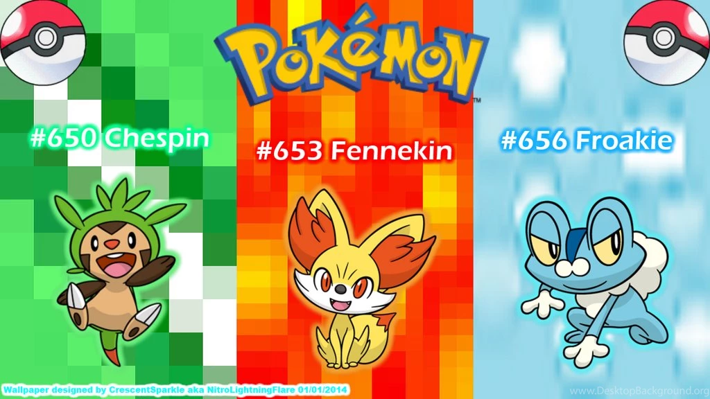 Pokemon X And Y (Kalos) Starter Desktop Wallpapers By ...