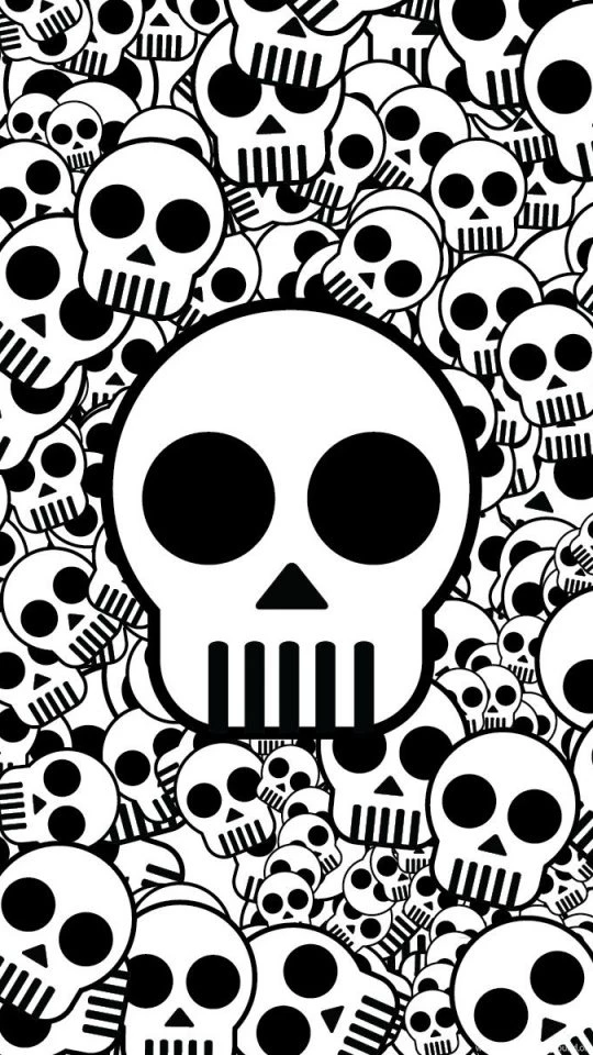Download Wallpapers 540x960 Skull, Texture, Black White, Surface ...