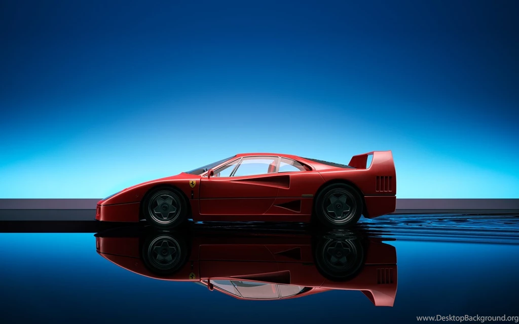 Download The Ferrari F40 On Water Wallpaper, Ferrari F40 On Water ...