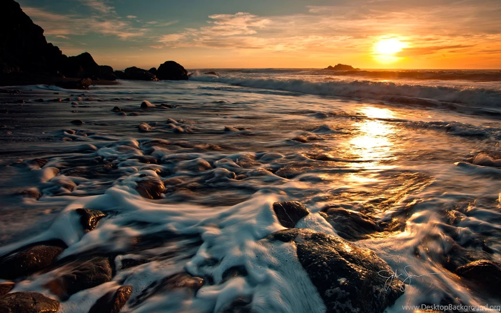Beautiful Ocean Sun Set HD Wallpapers