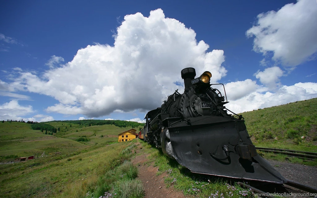 Steam Train On The Hill Wallpapers 28928
