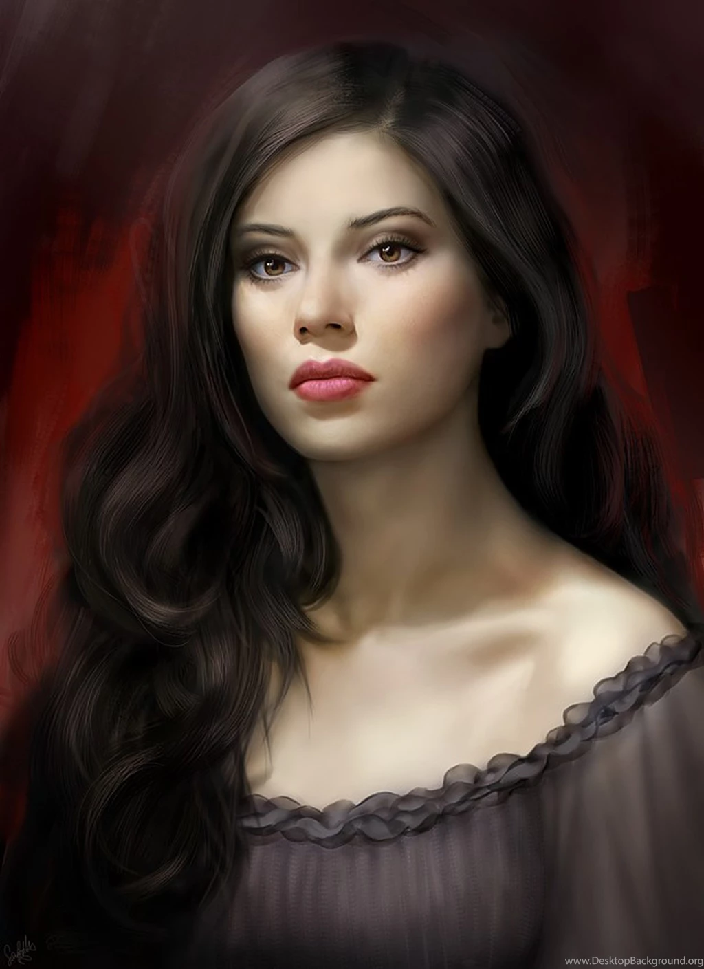 Fantasy Dress Long Hair Beautiful Girl Face Wallpapers