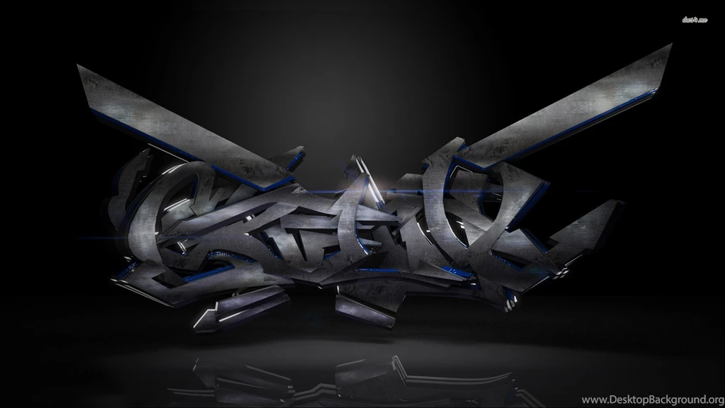 Blue And Grey Graffiti Wallpapers 3D Wallpapers