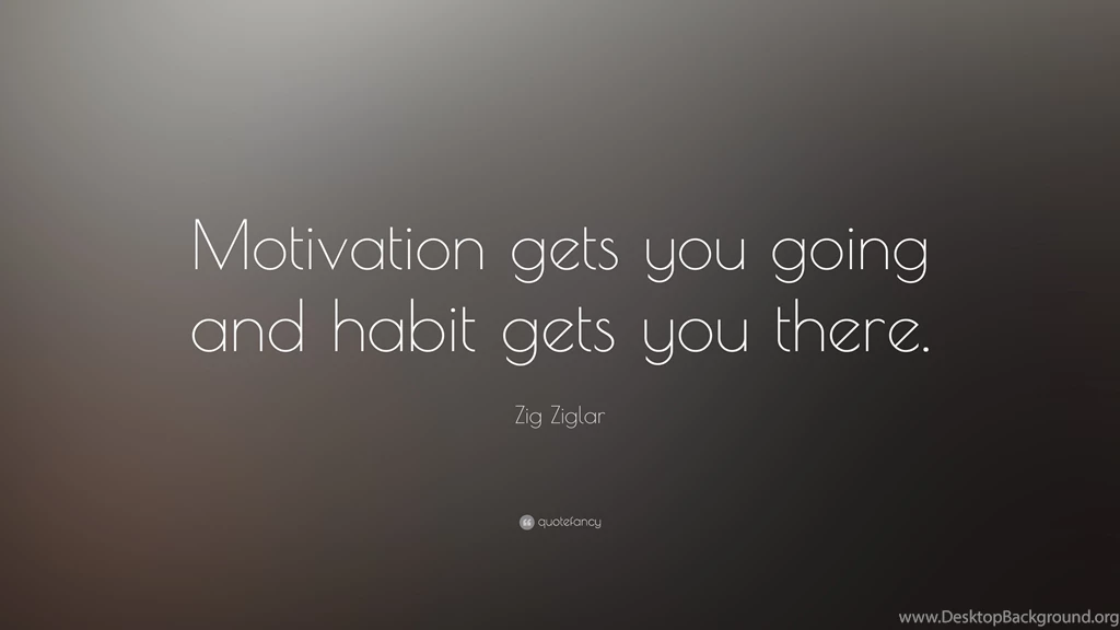Zig Ziglar Quote: “Motivation Gets You Going And Habit Gets You ...