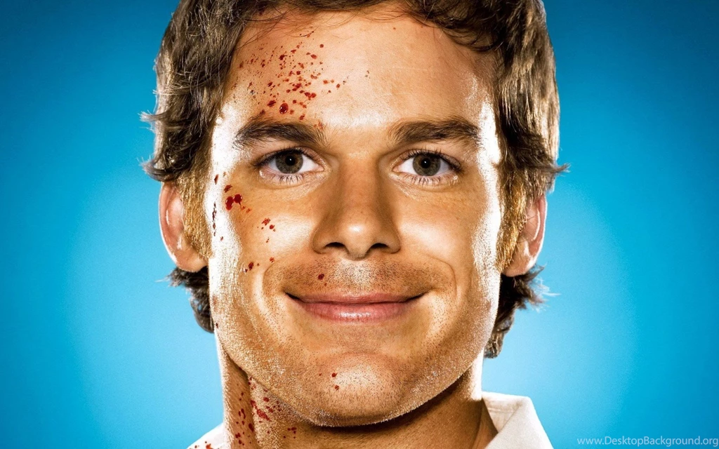 Dexter Men Blood Splatters Smiling Michael C_ Hall Faces Blue ...