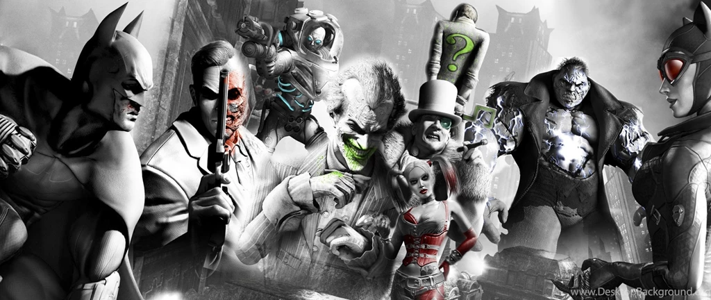 Download Wallpapers 2560x1080 Batman Arkham City, Penguins, Cigar ...