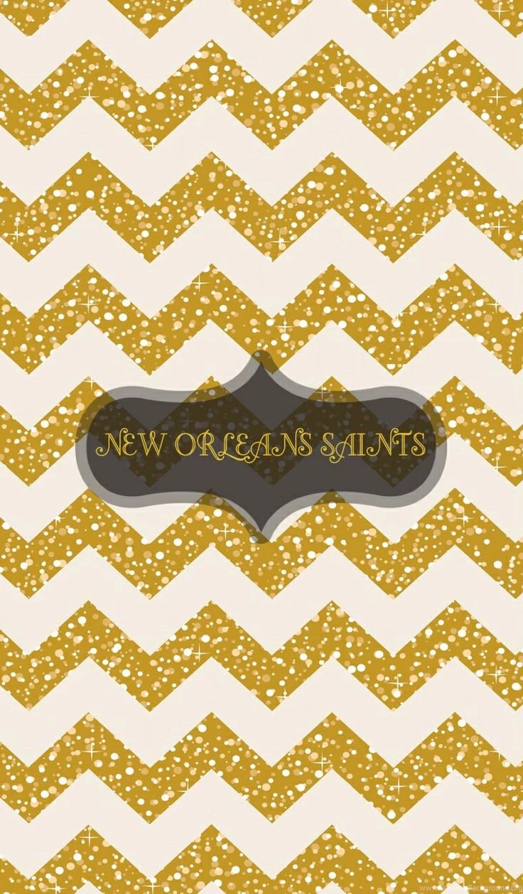 New Orleans Saints Gold Glitter Chevron Iphone Wallpapers