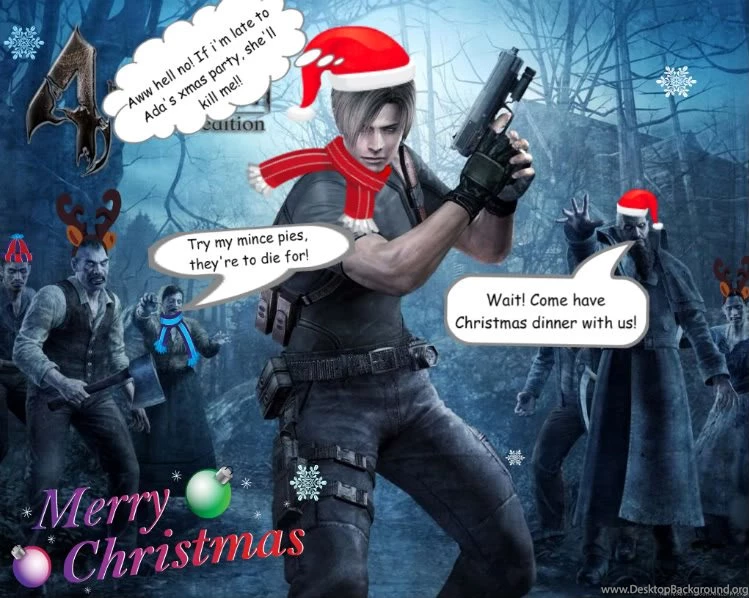 RE4 Funny Christmas Wallpapers By Ookami Seishin On DeviantArt