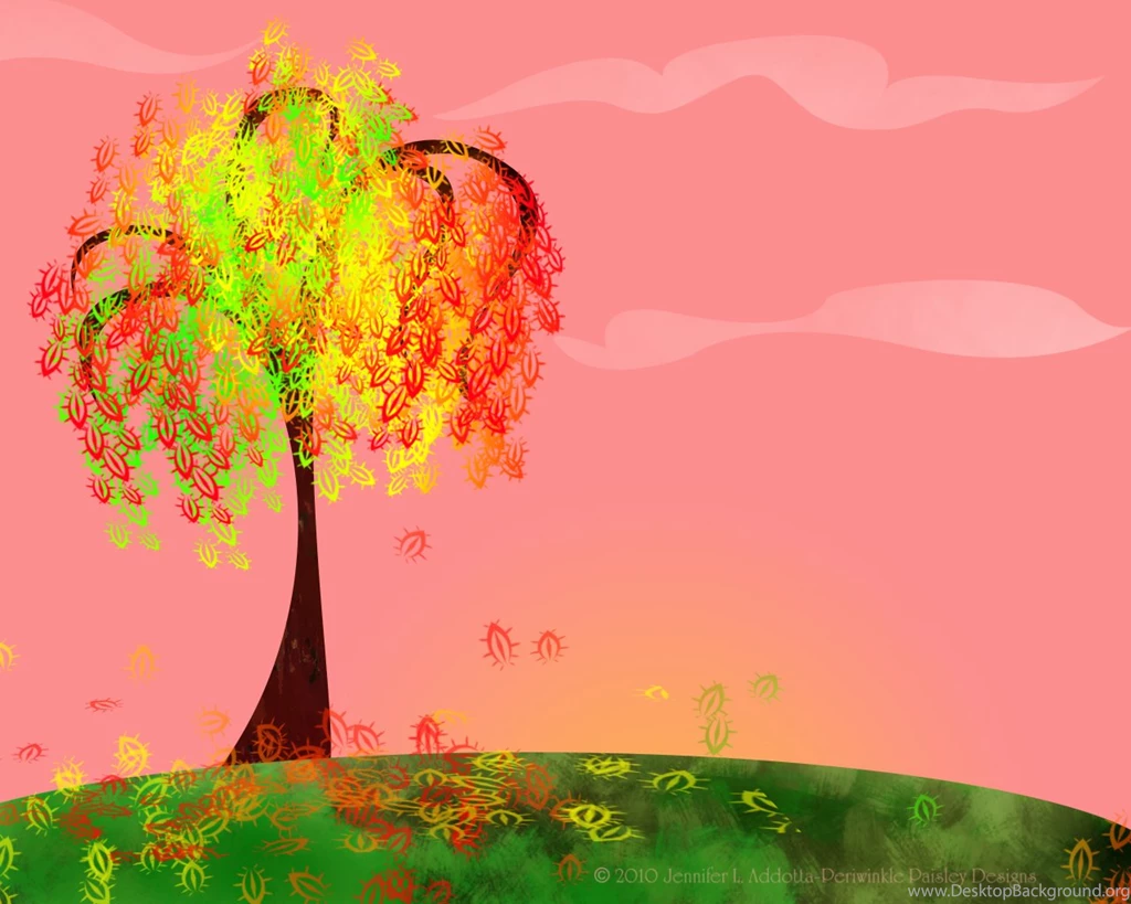Periwinkle Paisley: Autumn Morning Free Desktop