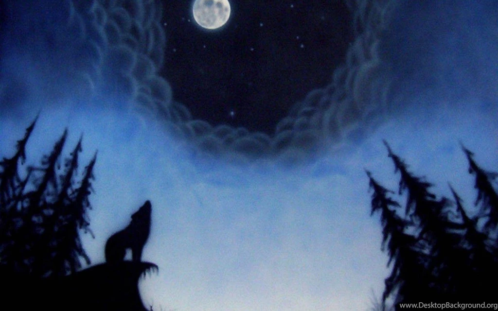 WOLF MOON WALLPAPER (