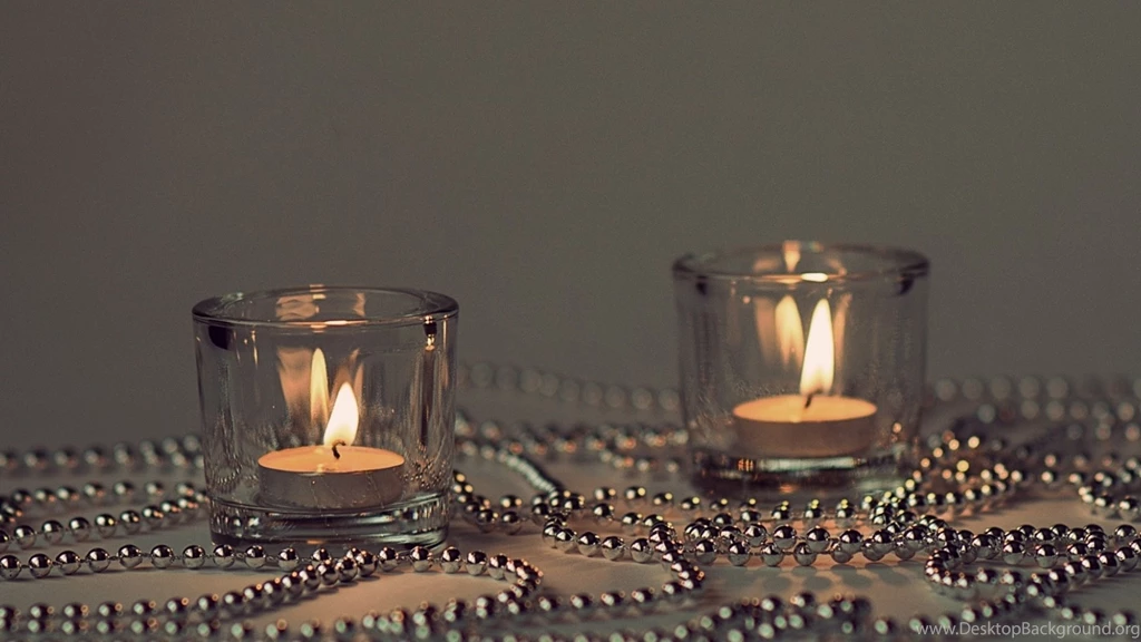 Bokeh Candles Fire Flames Beads Chain Chrome Metal Glass Wallpapers ...