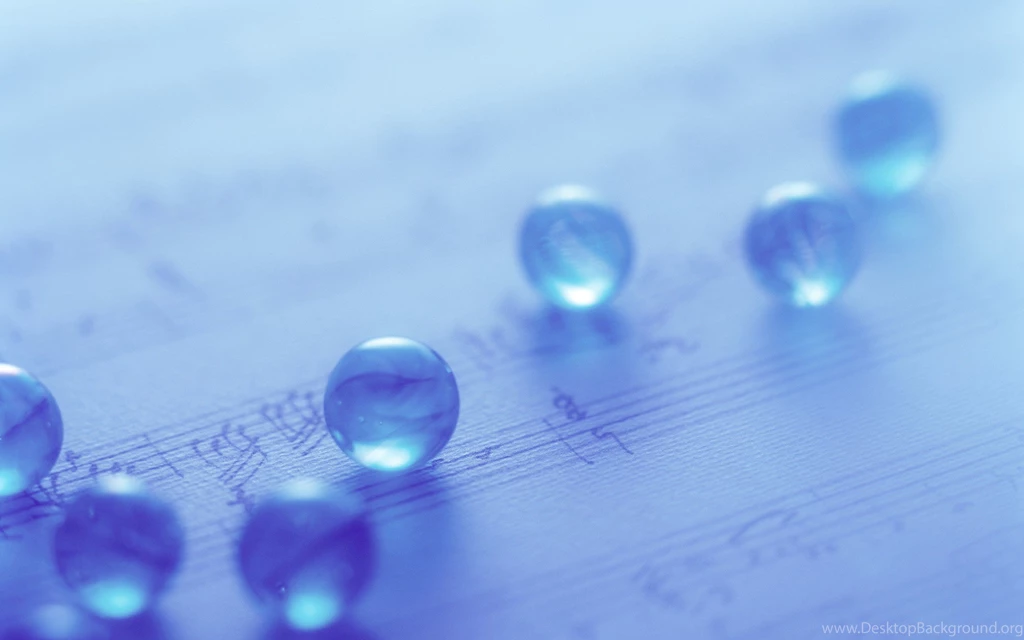 Wallpapers Macro, Blue, Ball, Sheet Music, Glass Beads On A Sheet ...