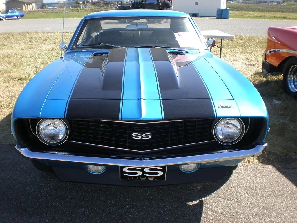 1969 Blue Chevrolet Camaro SS Wallpapers