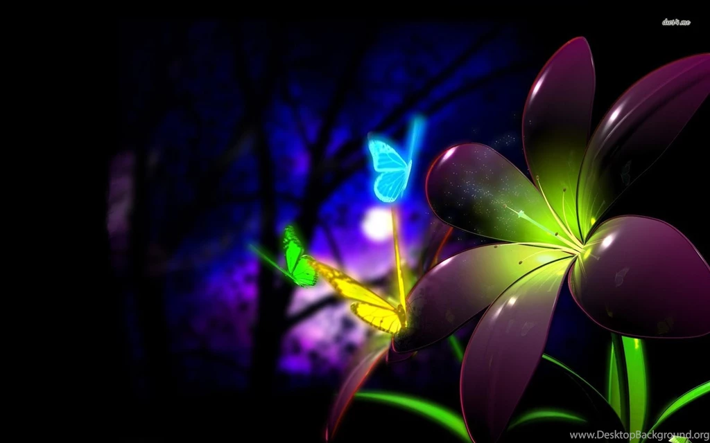 Purple Flower Wallpapers Digital Art Wallpapers