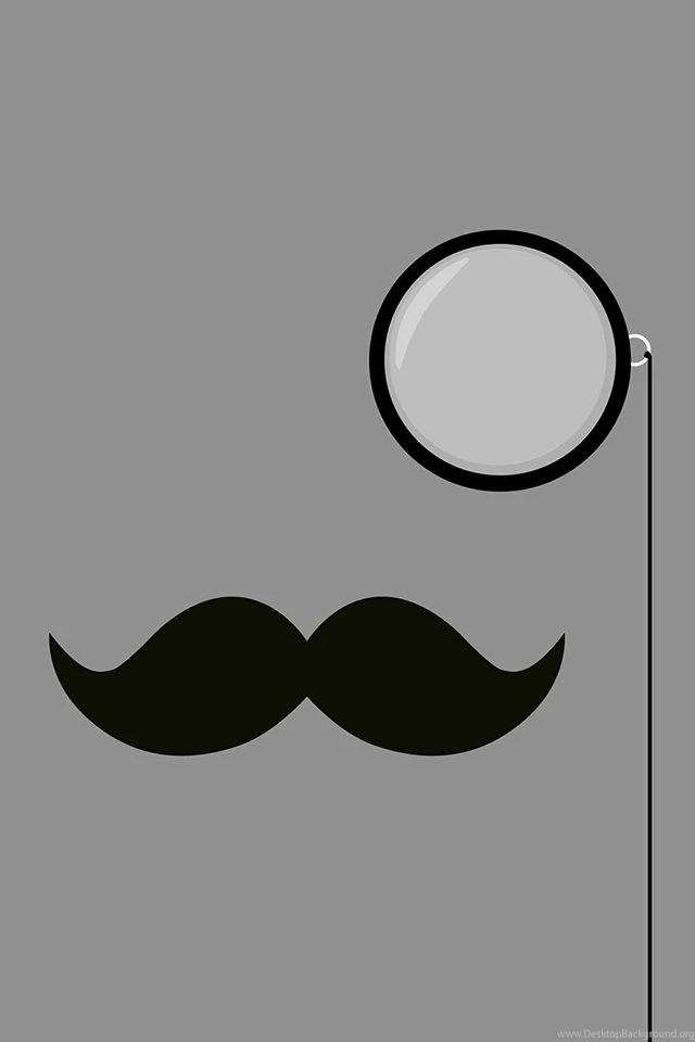 Monocle Mustache iPhone 4 Wallpapers (640x960)