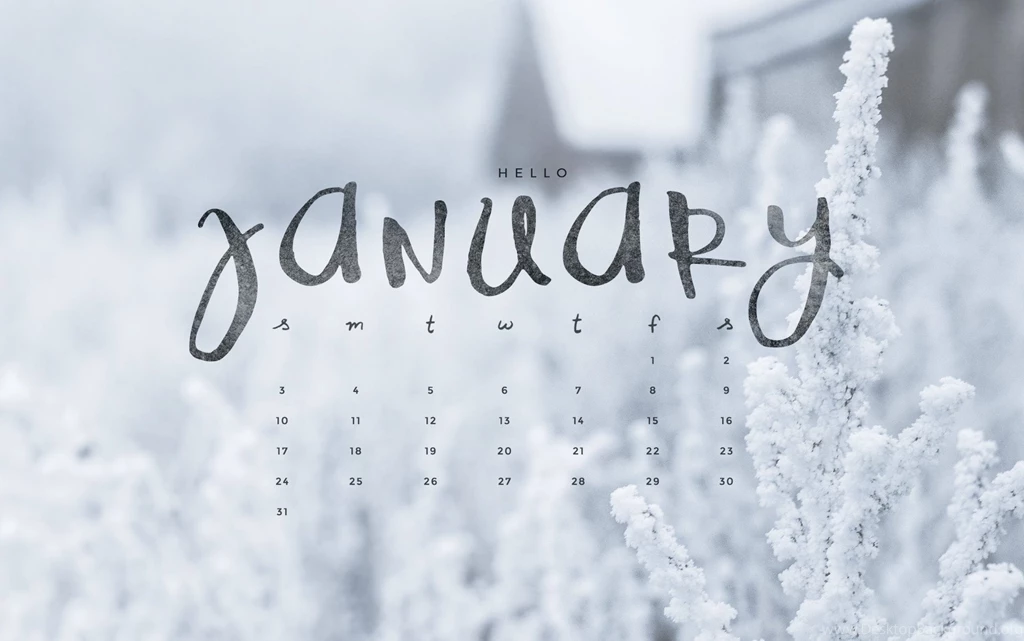 Hello January! Downloadable Calendar Freebie. To Live Beautifully