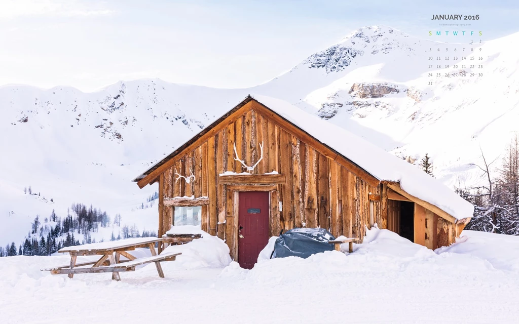 Free January 2016 Desktop Calendar