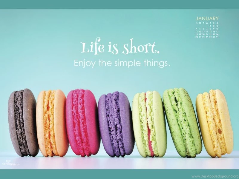 January 2015   Life Is Short Desktop Calendar  Free January Wallpapers