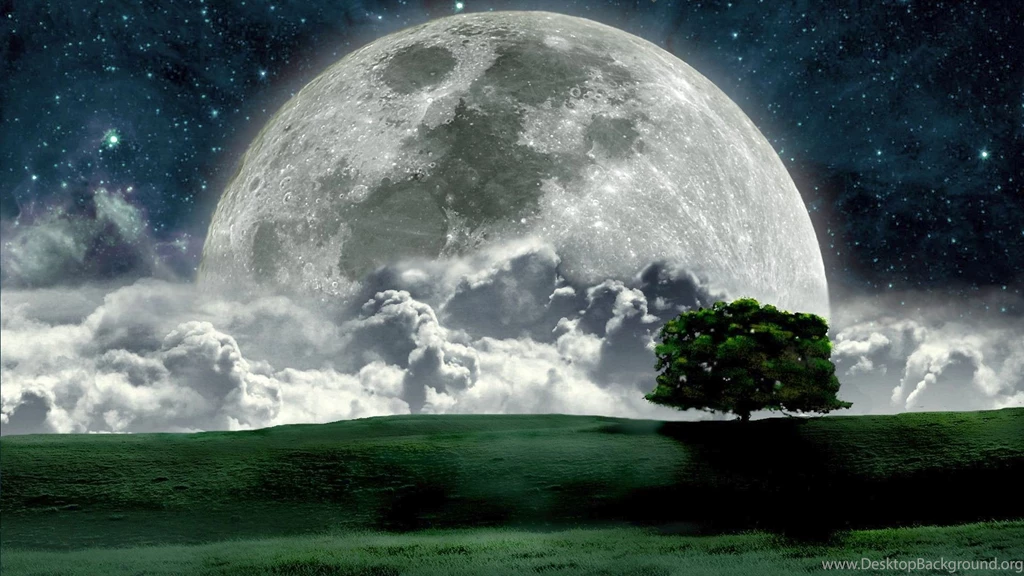 Beautiful Full Moon Free Wallpapers For Desktop