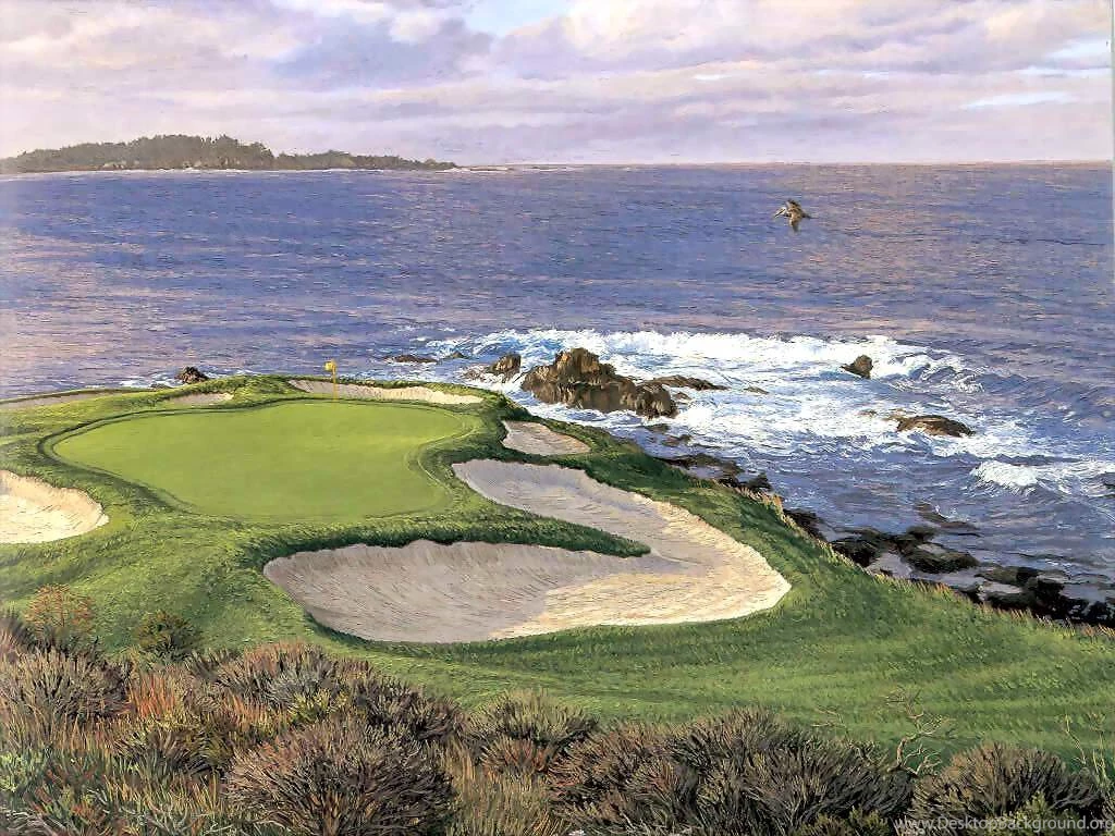 Jestingstock.com Pebble Beach 7th Hole Wallpapers