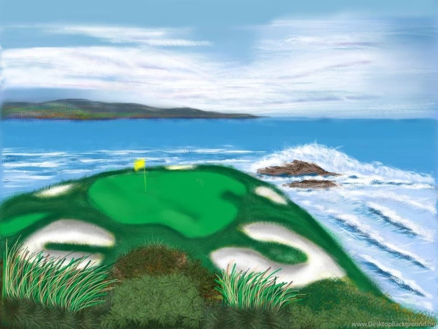 The 17th Hole At Pebble Beach By Poppiepink On DeviantArt