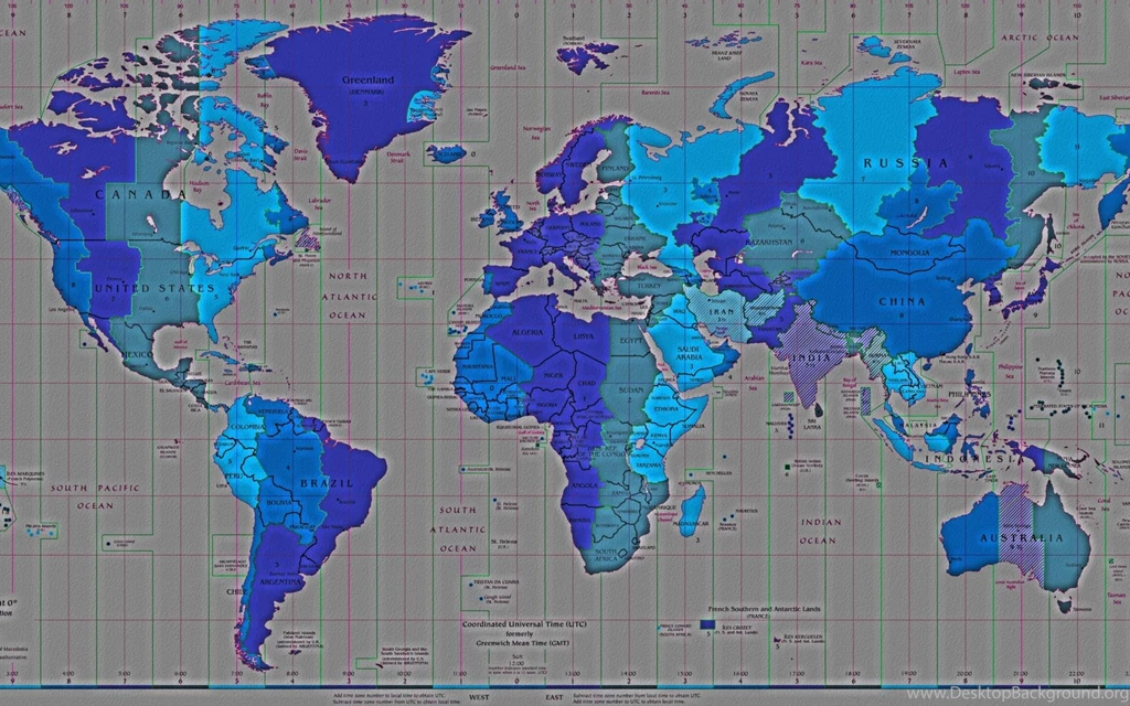 Justpict.com World Map Time Zones Wallpapers