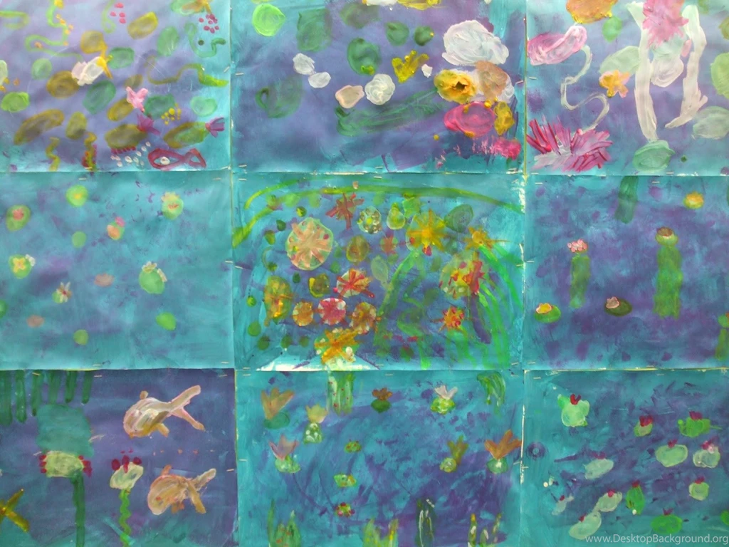 Rainbow Skies & Dragonflies: 2nd Grade Water Lily Ponds Claude ...