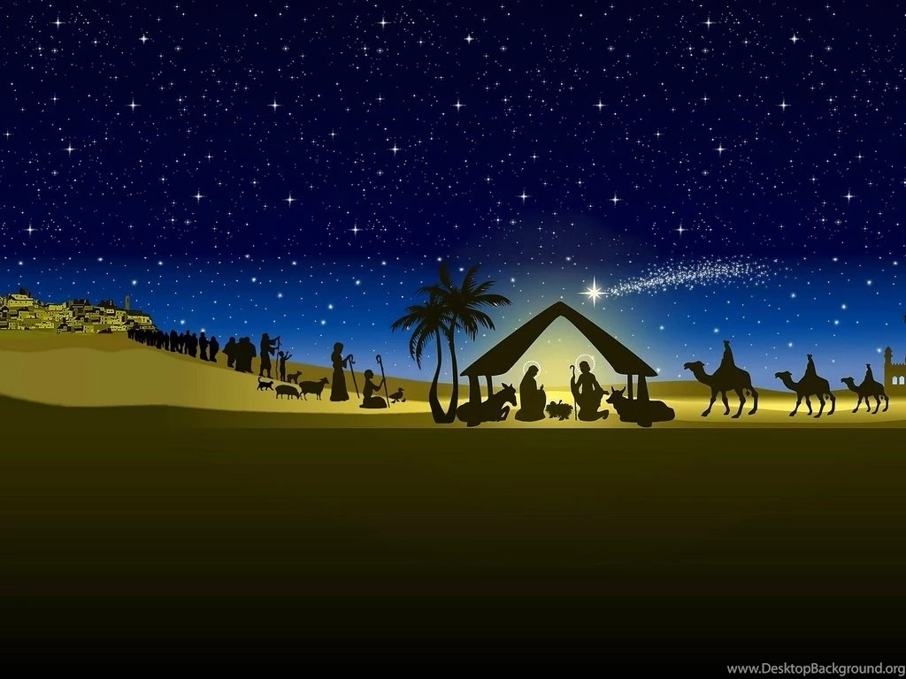 1024x768 Religion, Christian, Christmas, Bethlehem Night, The ...