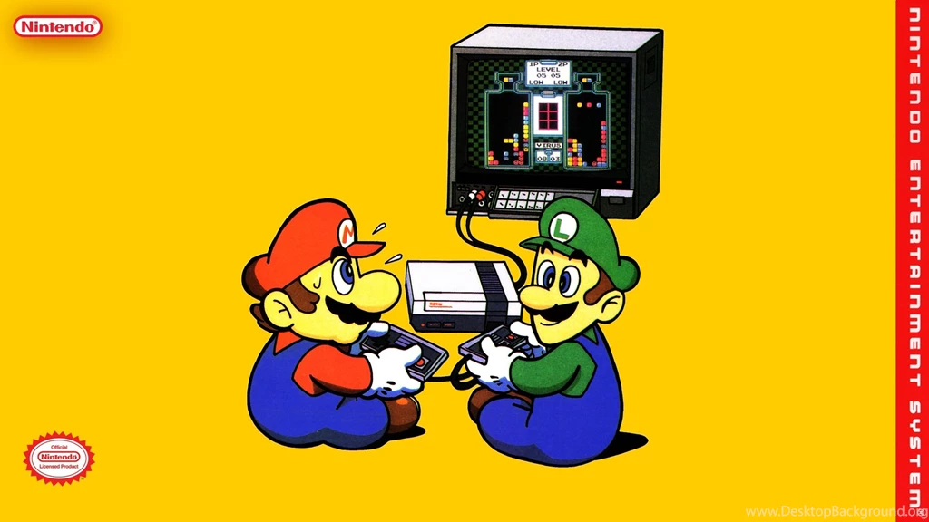Mario And Luigi Playing Tetris Wallpapers