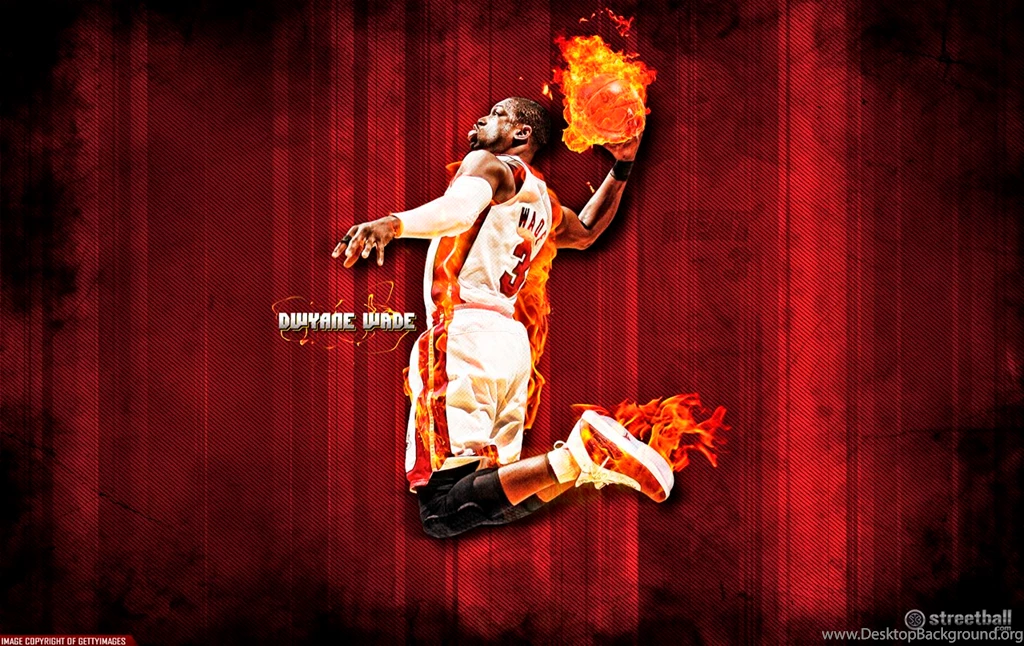 Dwyane Wade Miami Heat Fire Wallpapers   Streetball