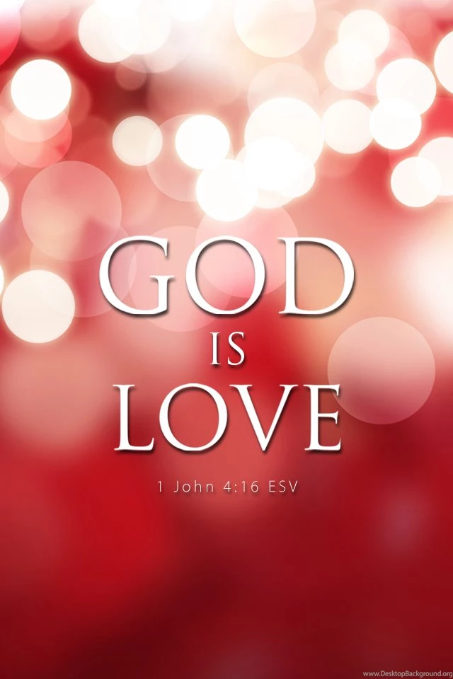 Wallpapers The Love Of God John Is Red Bokeh Iphone Christian ...