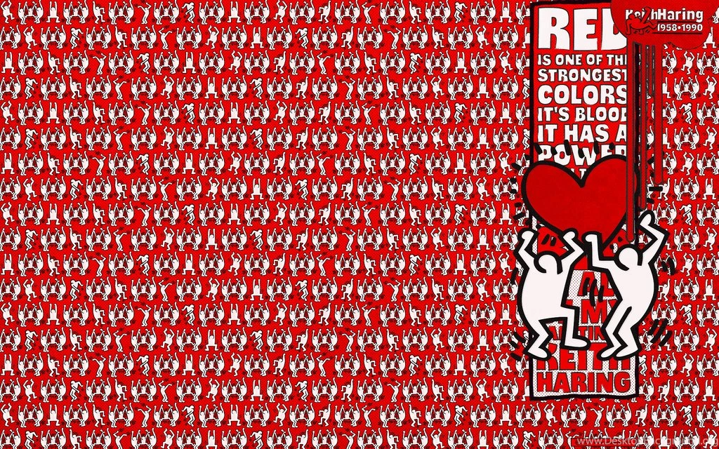 TYPODERMIC »Thump« Keith Haring Red (for Widescreen Displays ...