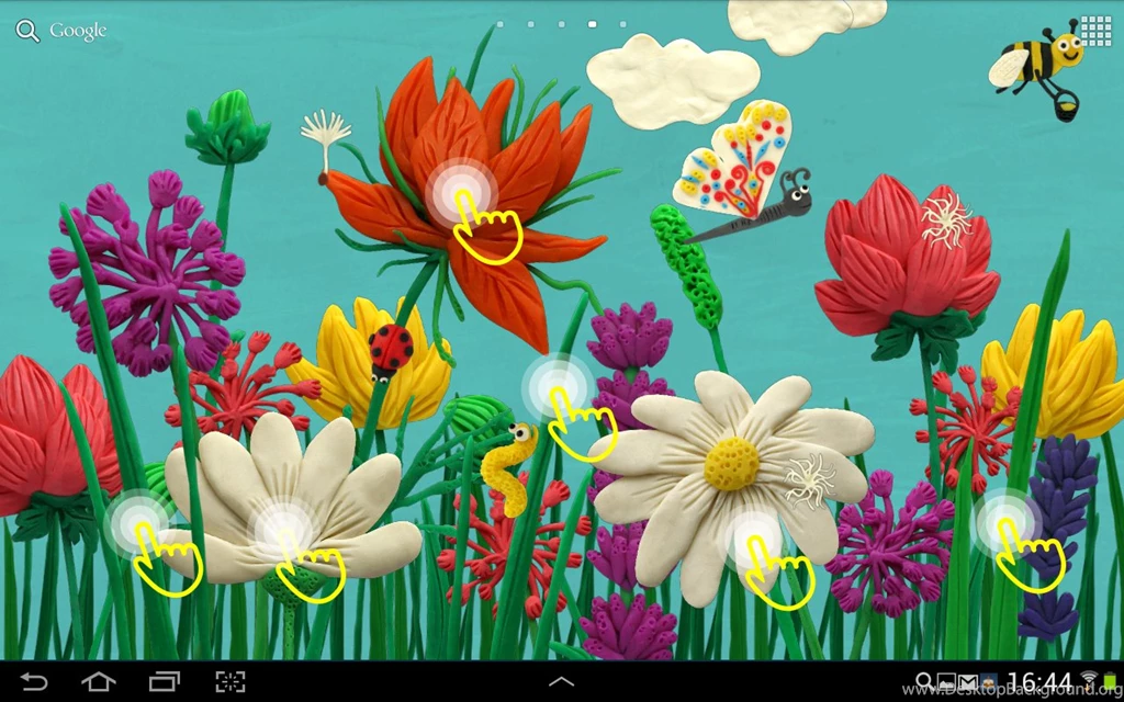 Plasticine Spring Flowers Live Wallpapers