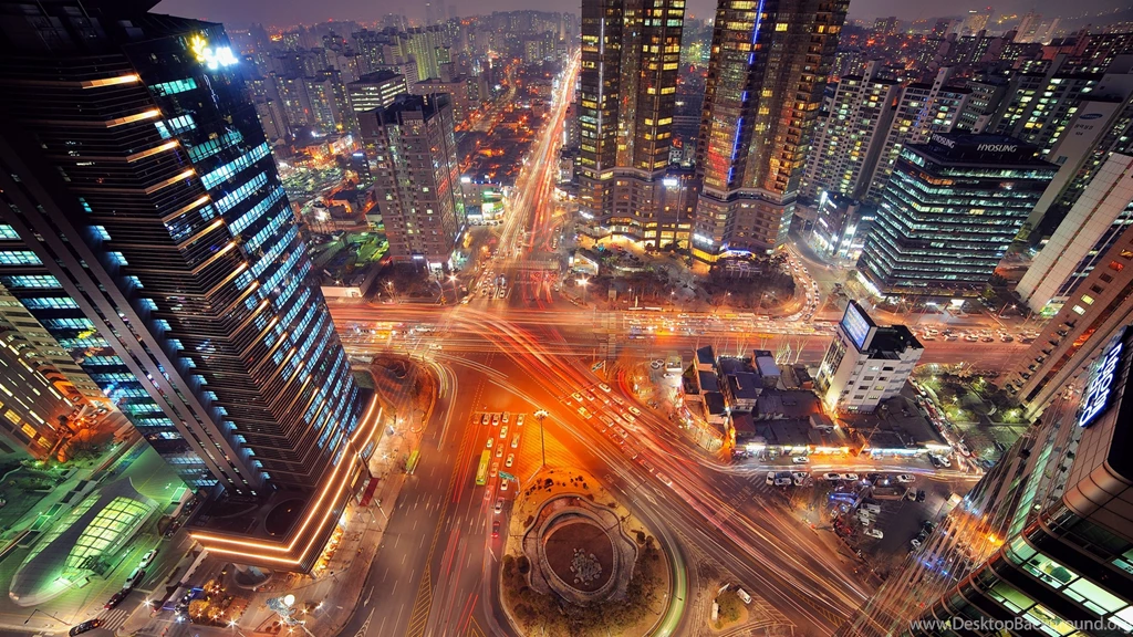 Download Wallpapers 3840x2160 Seoul, Korea, Night, Lights, Exposure ...
