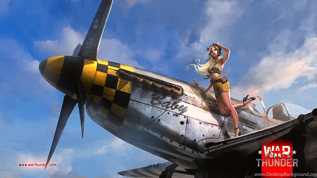 War Thunder Nose Art Blonde Mechanic Drawing WWII World War ...