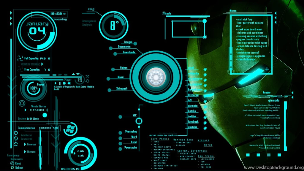 IronMan Jarvis Theme Version 2 By Scrollsofaryavart On DeviantArt