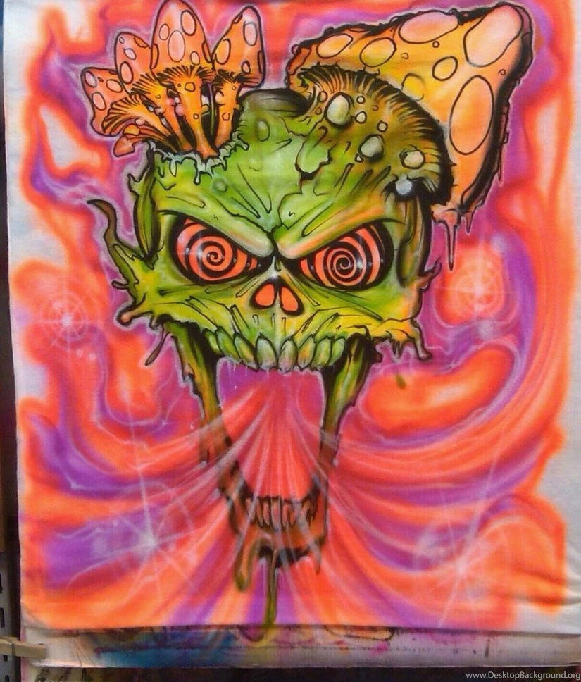Trippy Airbrush Skull By Vudumonkey25 On DeviantArt