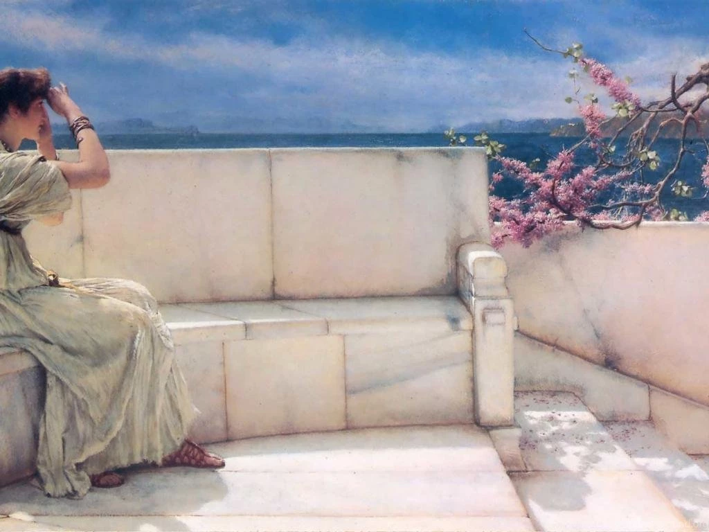 Classic Art Clouds Mountains Paintings Trees Wallpapers