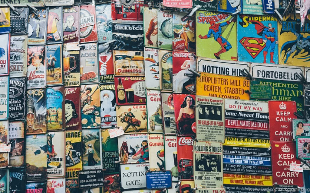 Signs Text Warning Retro Classic Collage People Art Culture ...