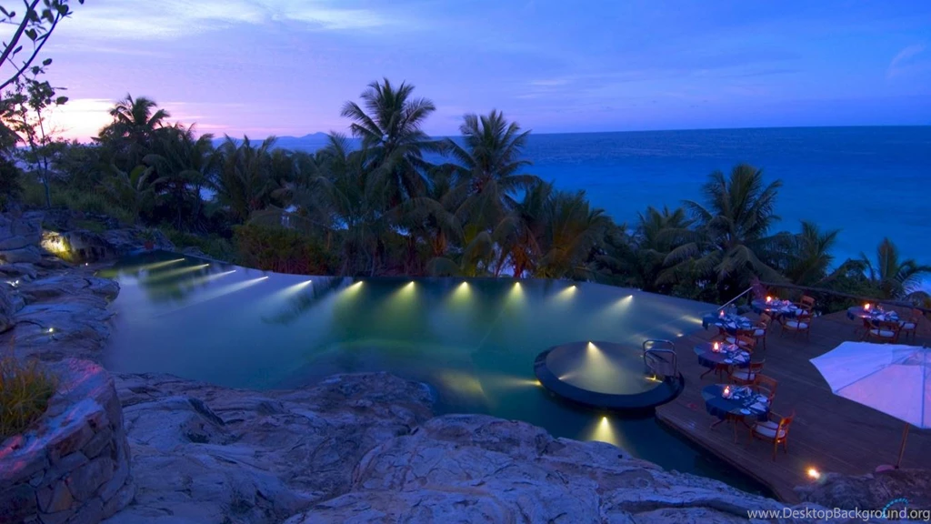 Download Wallpapers Pool In Frégate Island Private Hotel ...