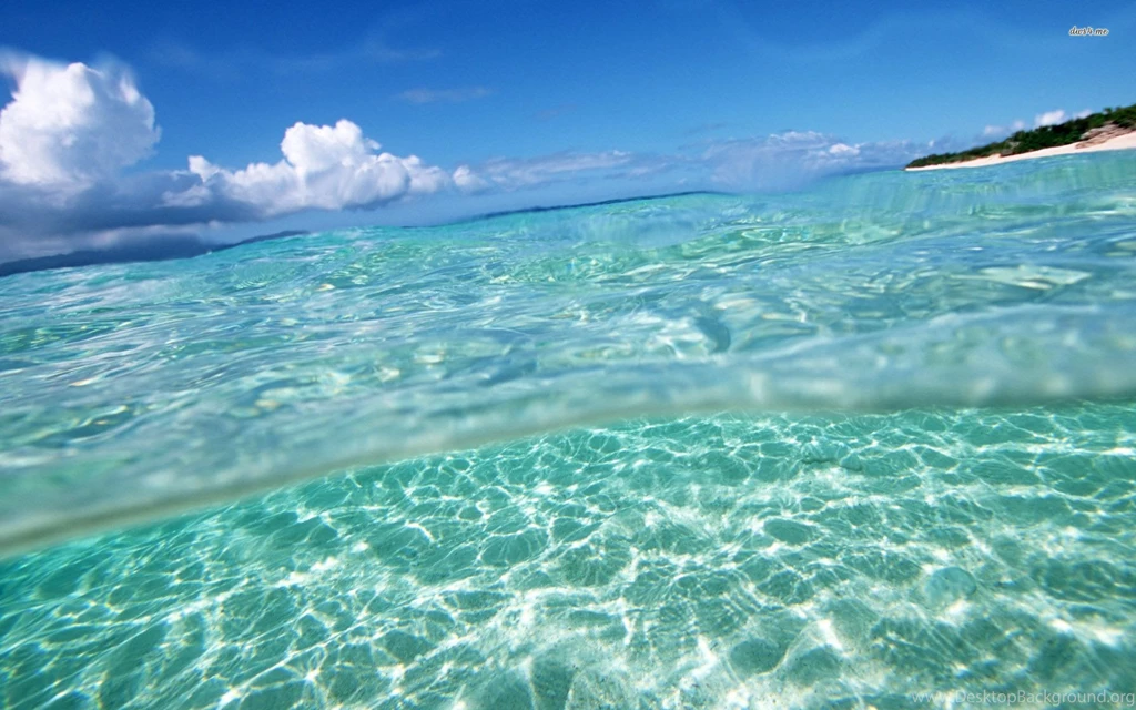 Clear Ocean Water Wallpaper.