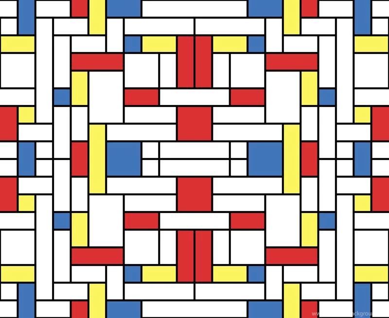 Mod Mondrian Blocks Wallpapers Studiofibonacci Spoonflower