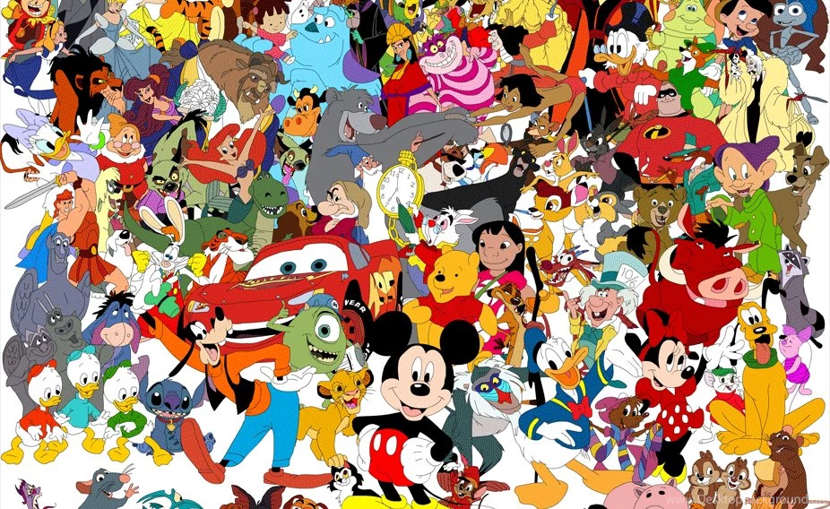 Wallpapers Of All The Disney Cartoon Characters In One Picture. 