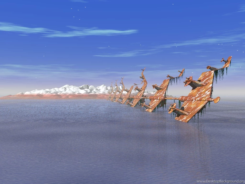 Free Desktop Wallpapers: Red Scrap Island, 1600x1200 Resolution