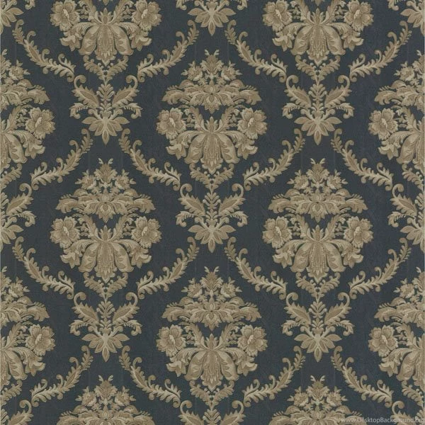 990 65046 Dark Blue Damask   Westminster   Mirage Wallpapers