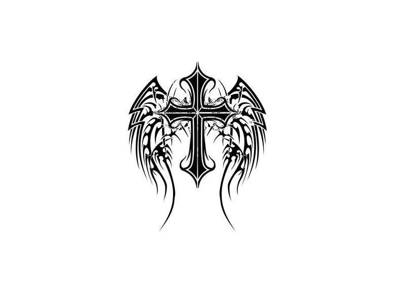 Cross Of Angel Tattoo Design Art Wallpapers HD