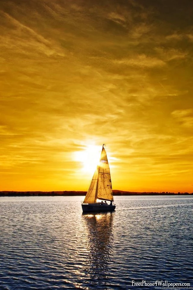 HD iPhone 4 Sunset On Boat Wallpapers And Backgrounds