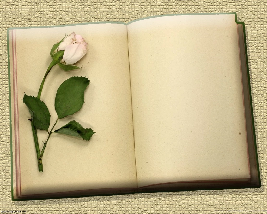 Flowers And Vintage Blank Books Download PowerPoint Backgrounds ...