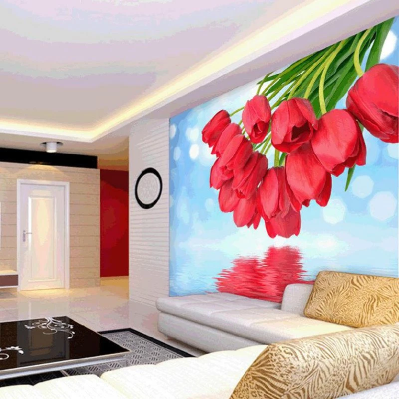 Aliexpress.com : Buy Custom Any Size 3d Tulip Photo Large Mural ...